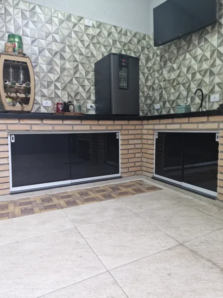 Obra em vidro Lumini Vidros